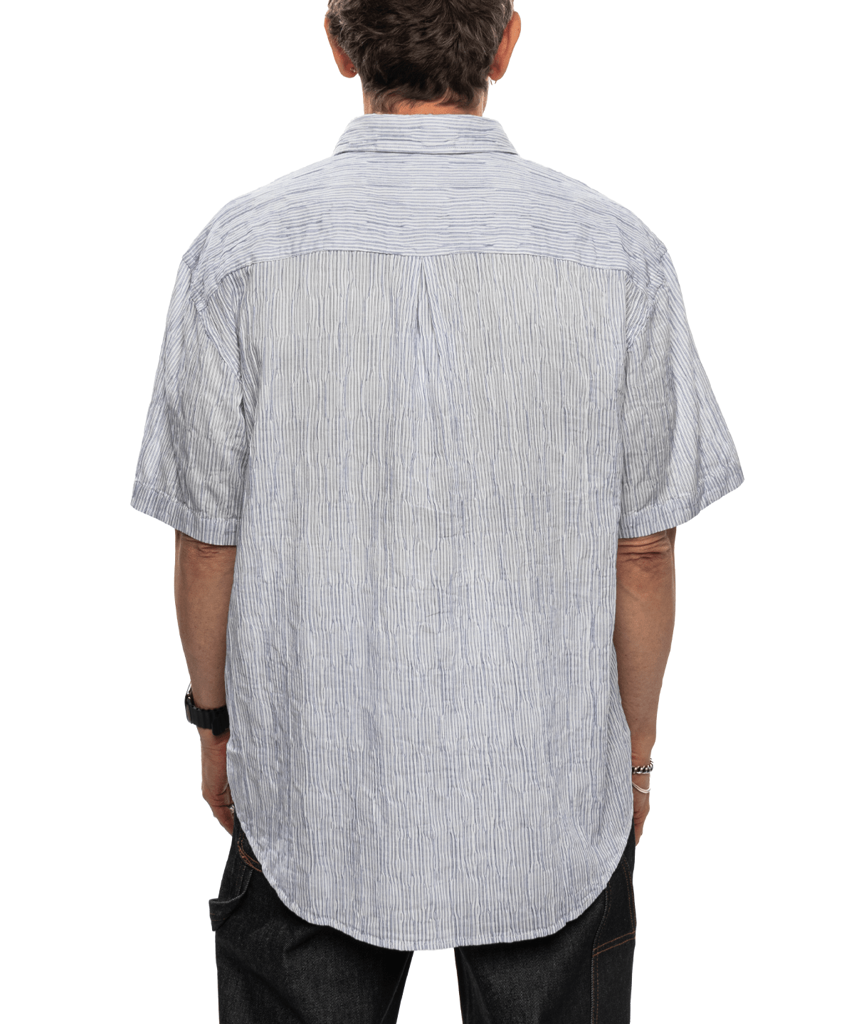 Wavy Striped Shirt Blue - LIKELIHOOD