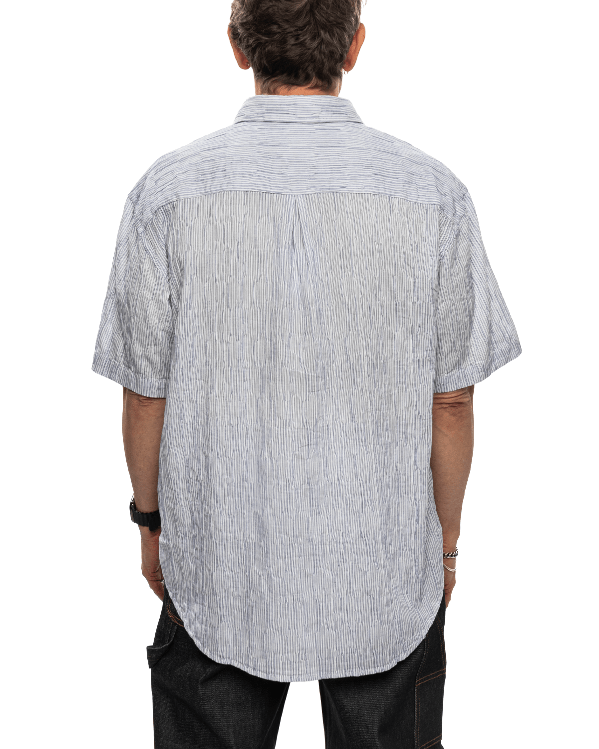 Wavy Striped Shirt Blue - LIKELIHOOD