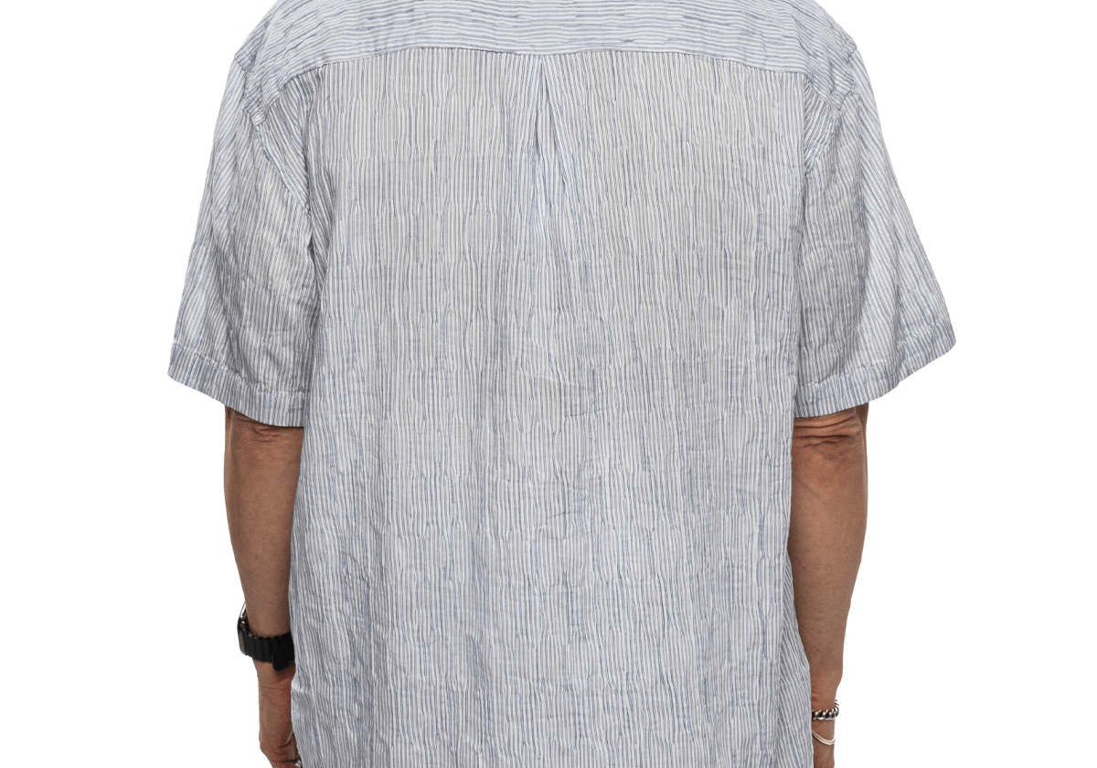 Wavy Striped Shirt Blue - LIKELIHOOD