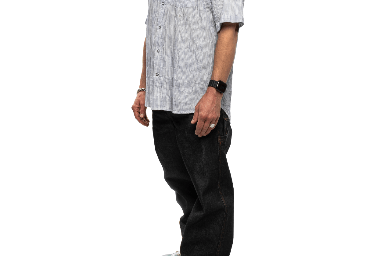 Wavy Striped Shirt Blue - LIKELIHOOD