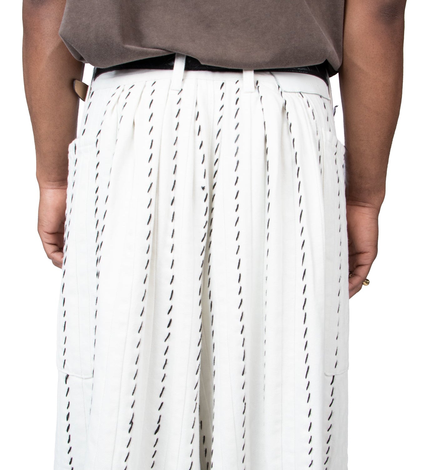 White Panelled Denim - LIKELIHOOD