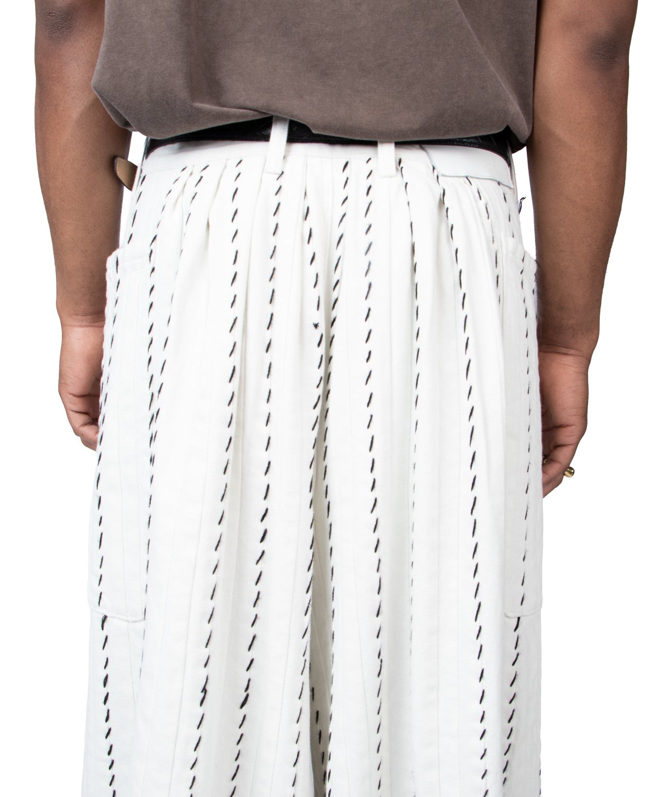 White Panelled Denim - LIKELIHOOD