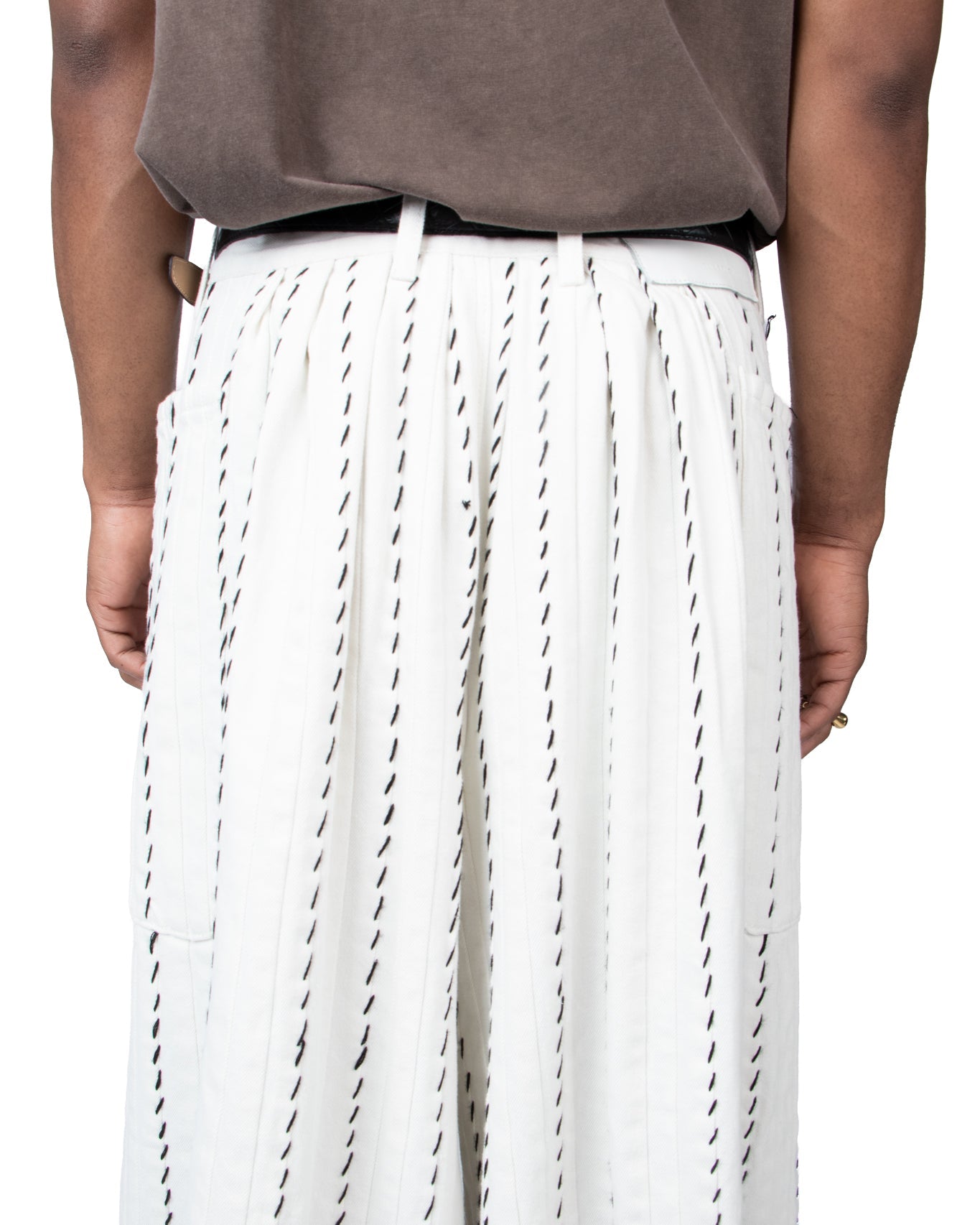 White Panelled Denim - LIKELIHOOD