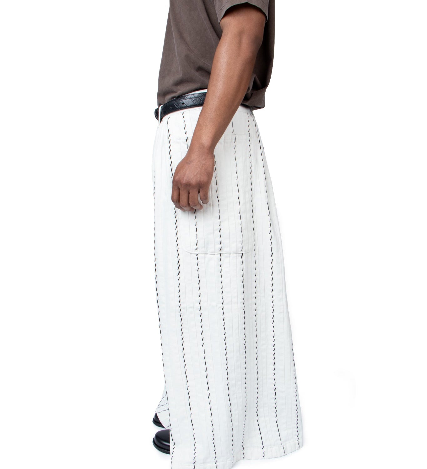 White Panelled Denim - LIKELIHOOD