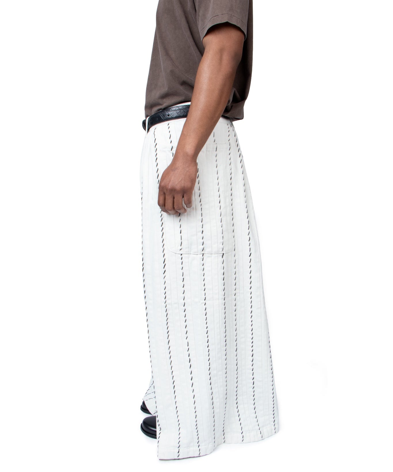 White Panelled Denim - LIKELIHOOD