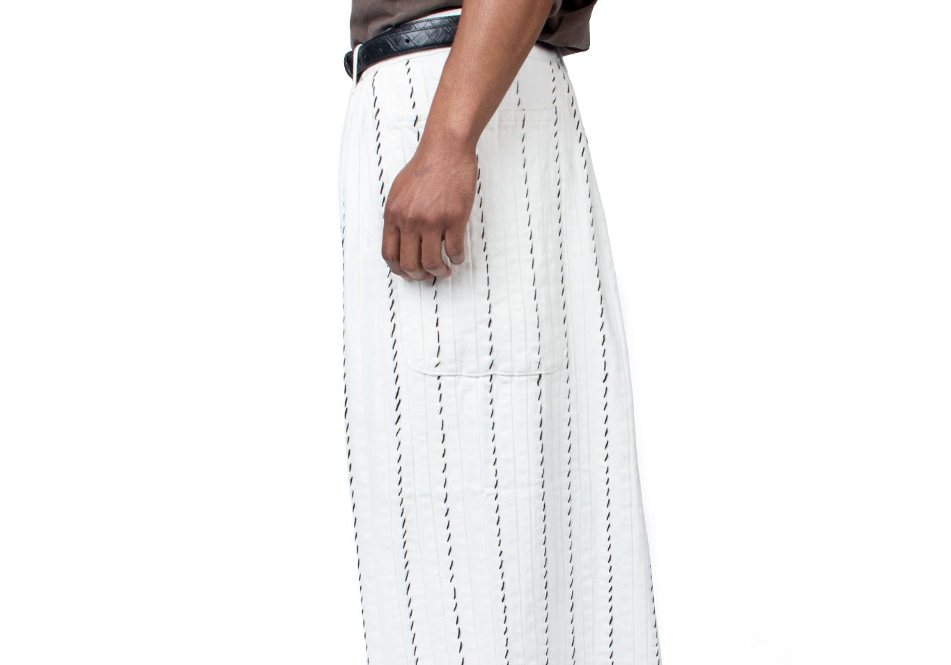 White Panelled Denim - LIKELIHOOD