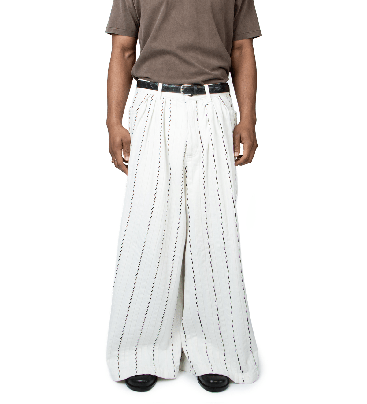 White Panelled Denim - LIKELIHOOD