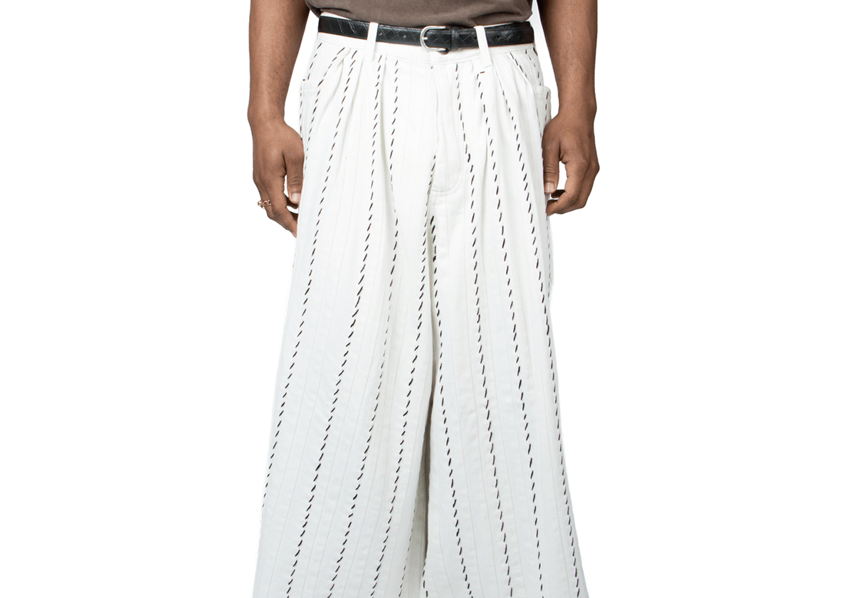 White Panelled Denim - LIKELIHOOD