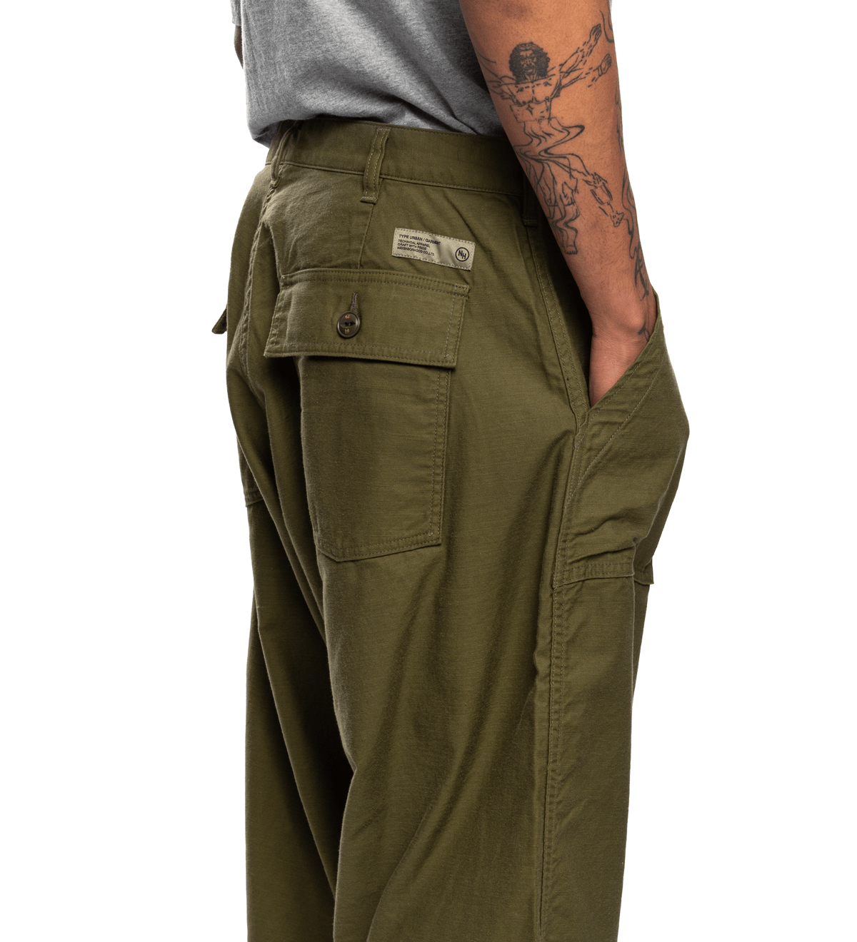 Wide Baker Pants Olive Drab - LIKELIHOOD