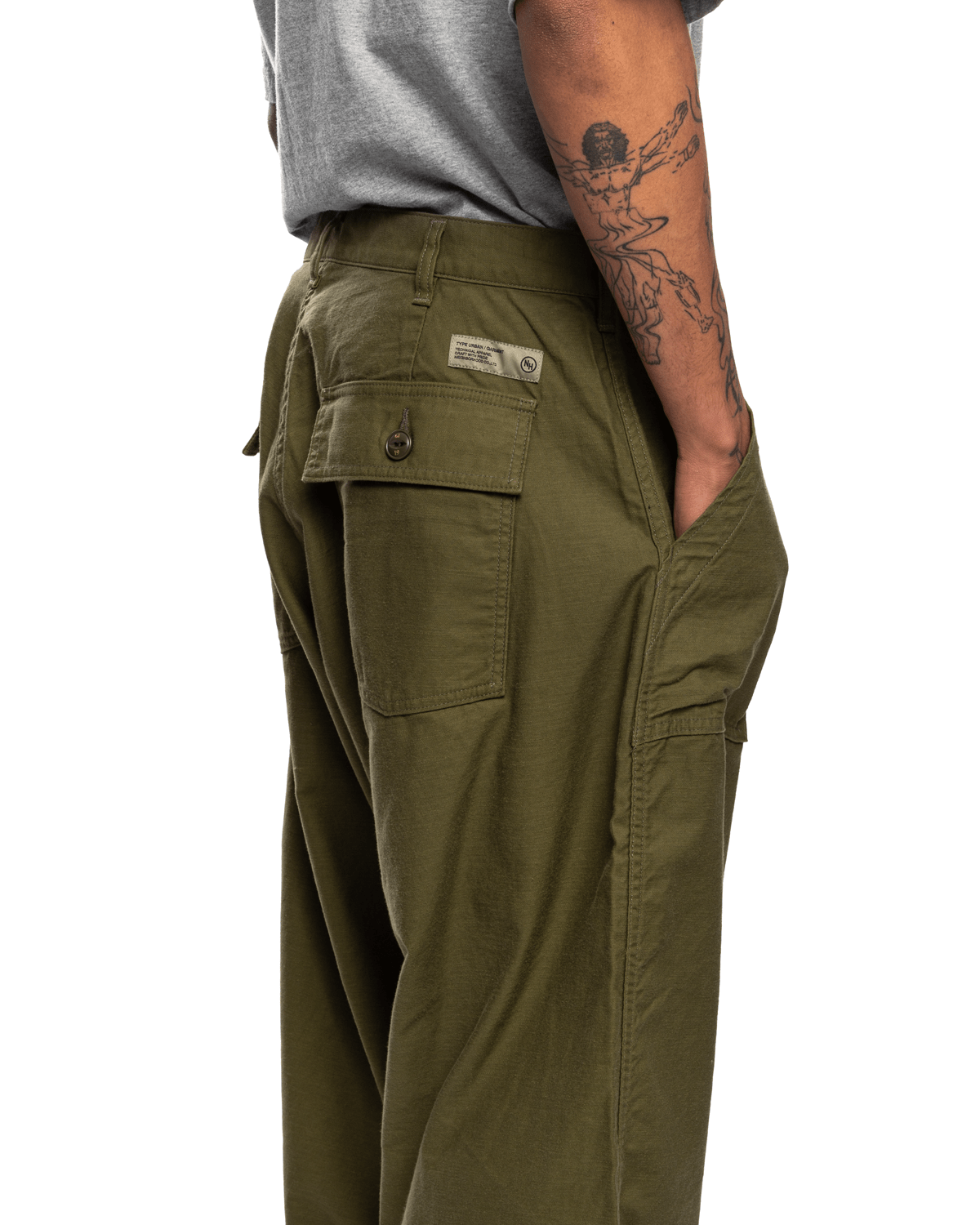 Wide Baker Pants Olive Drab - LIKELIHOOD