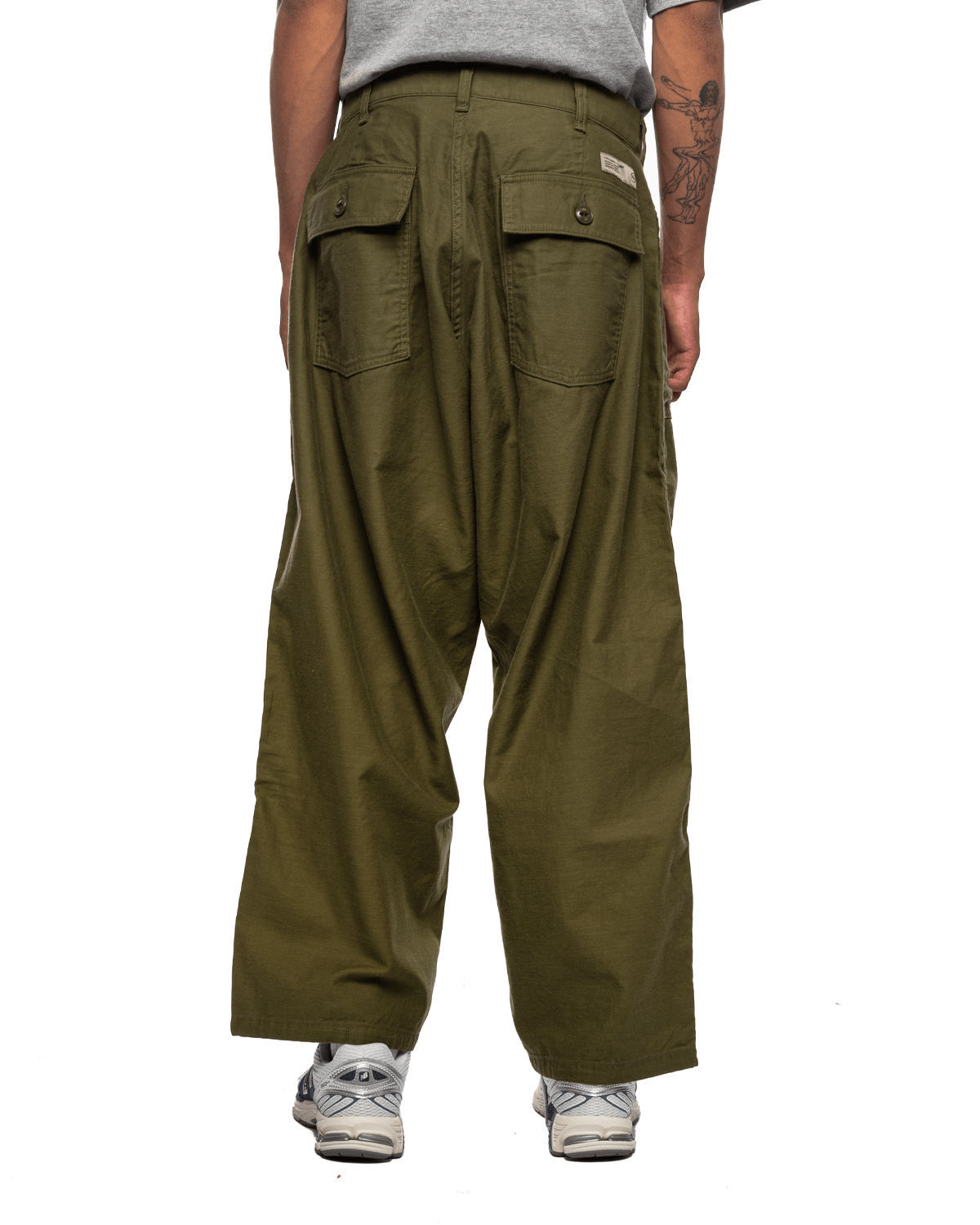 Wide Baker Pants Olive Drab - LIKELIHOOD