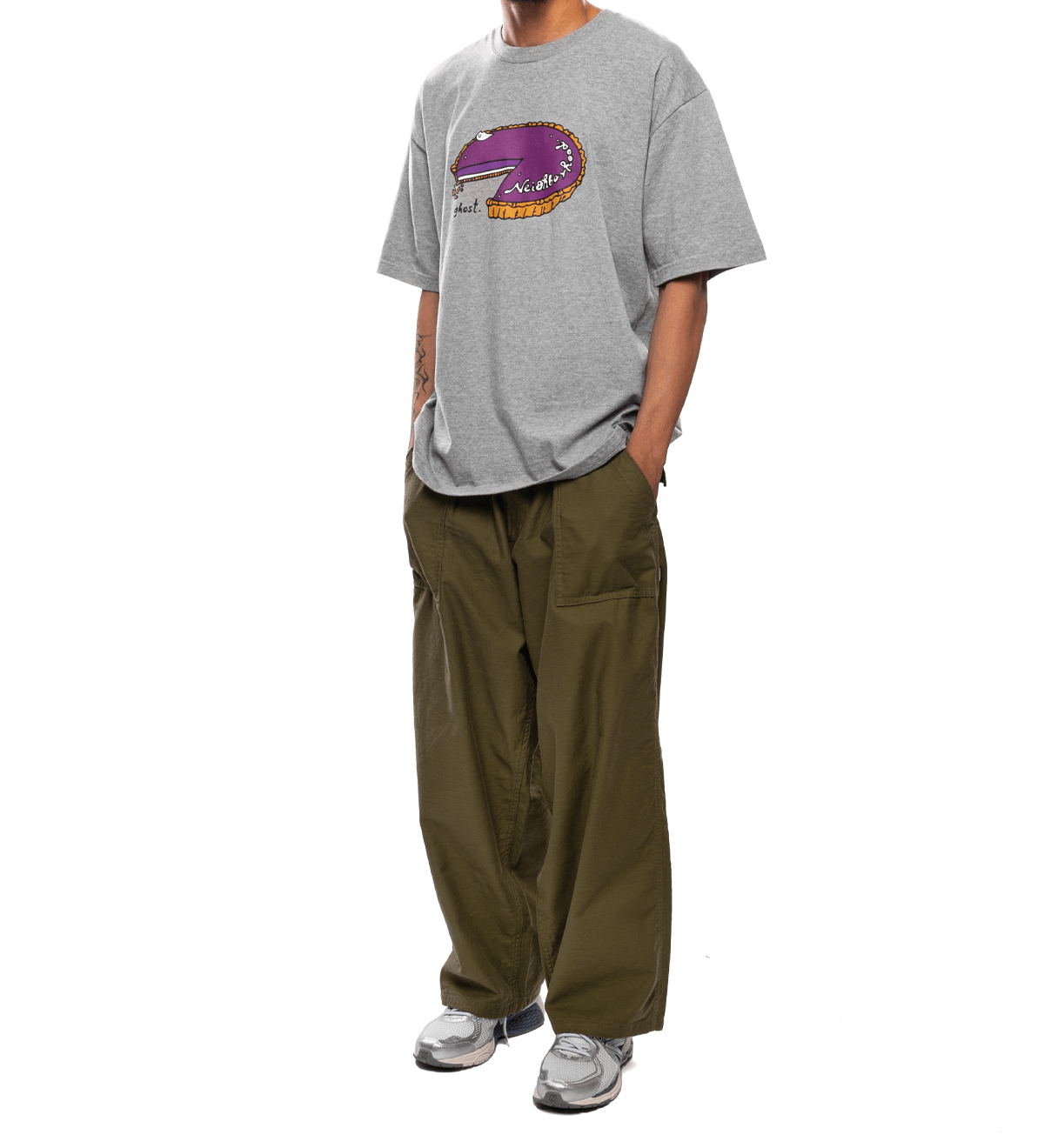 Wide Baker Pants Olive Drab - LIKELIHOOD