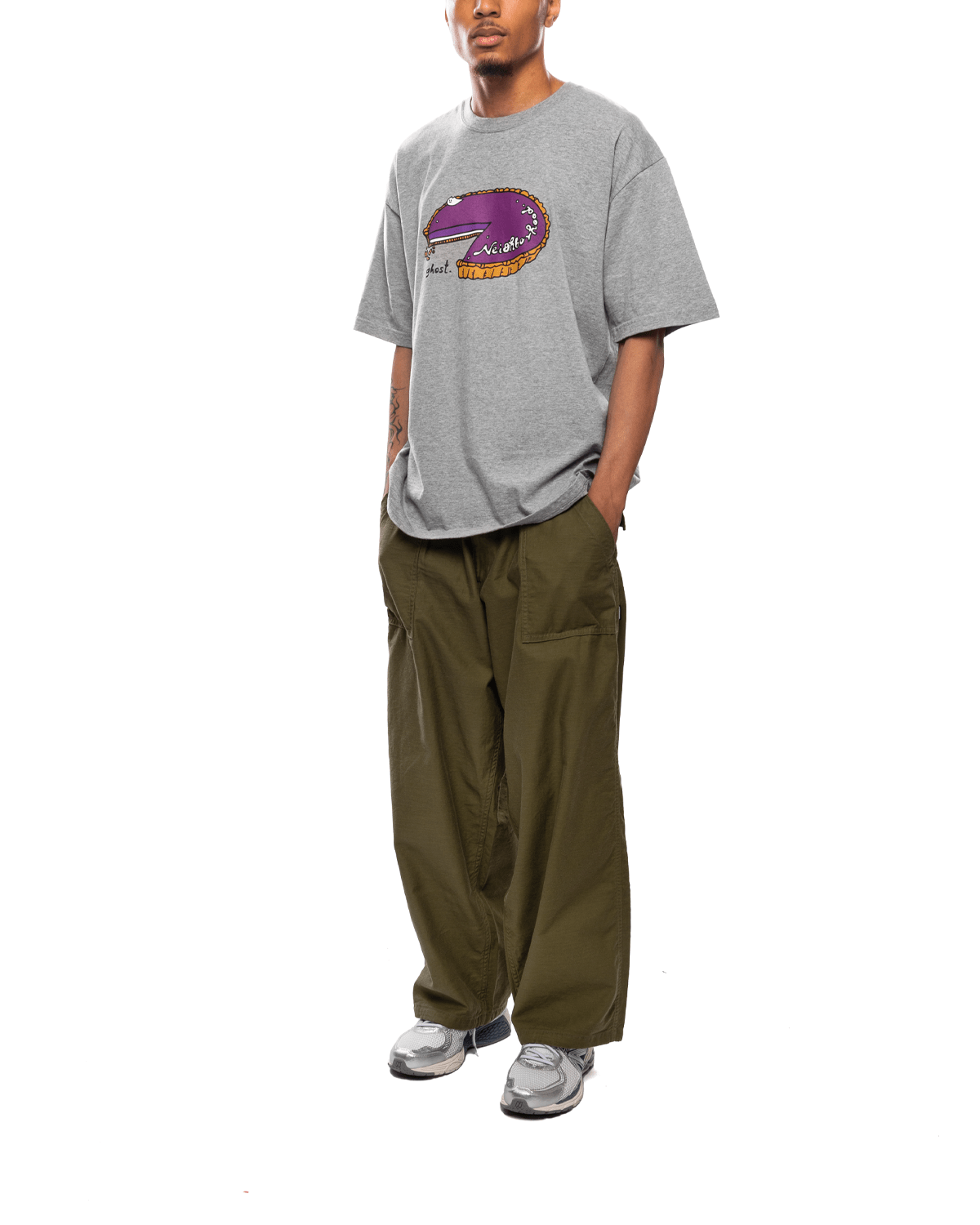 Wide Baker Pants Olive Drab - LIKELIHOOD