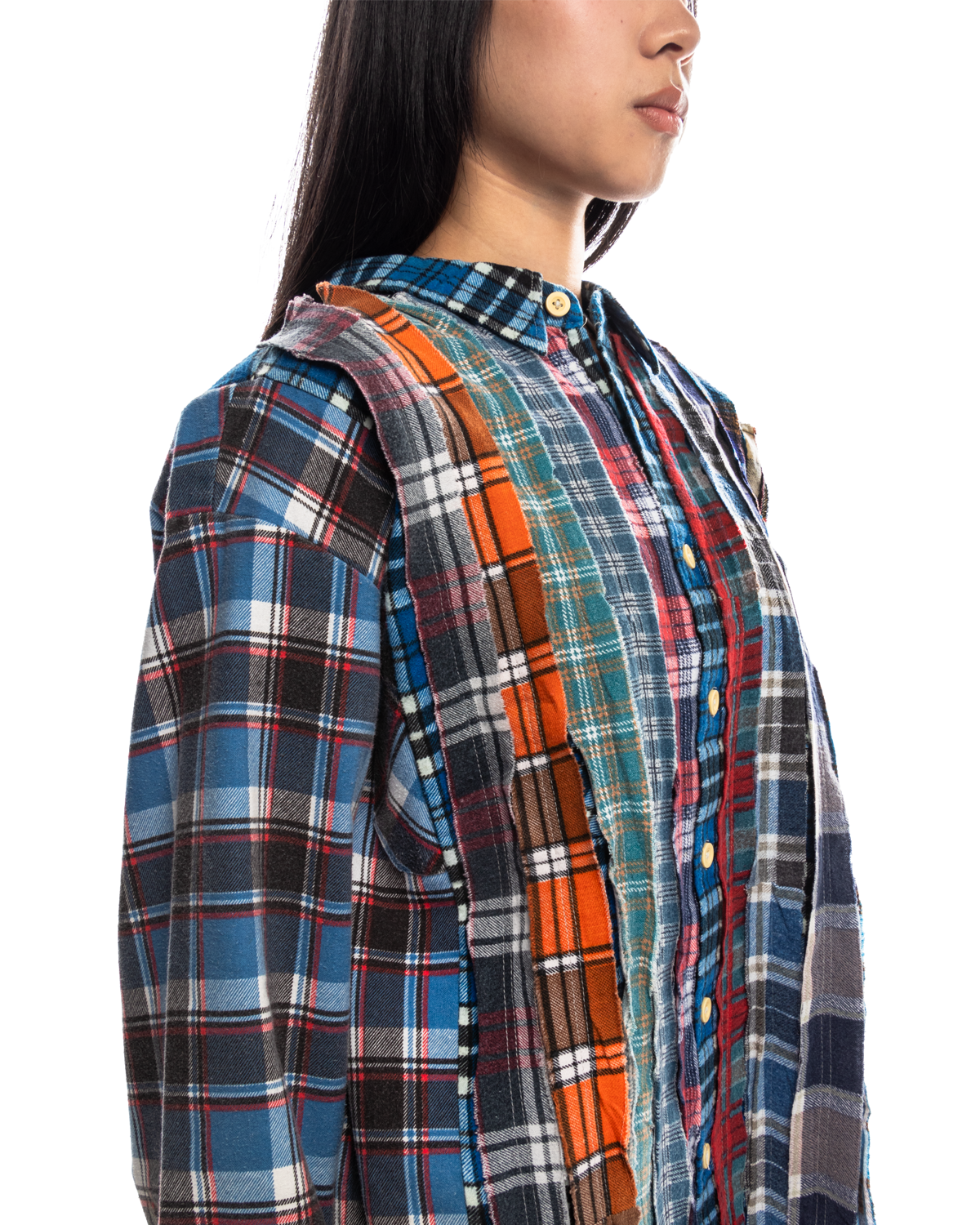 Flannel Shirt Ribbon Wide Shirt