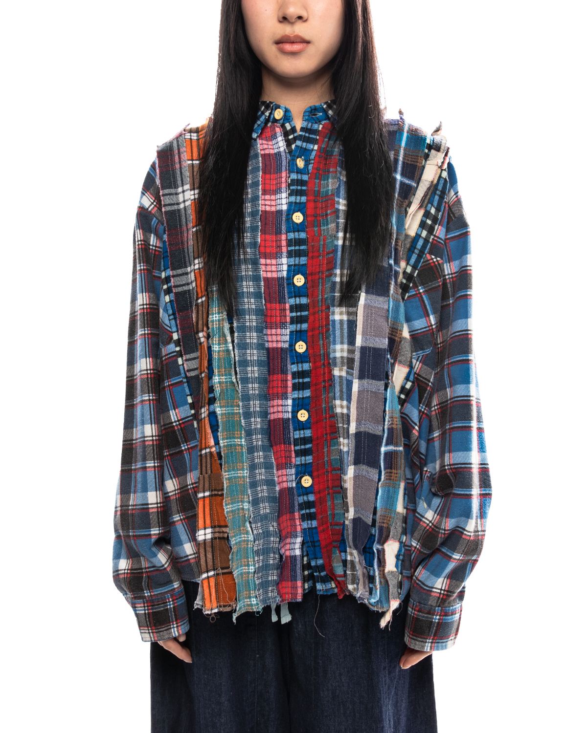 Flannel Shirt Ribbon Wide Shirt