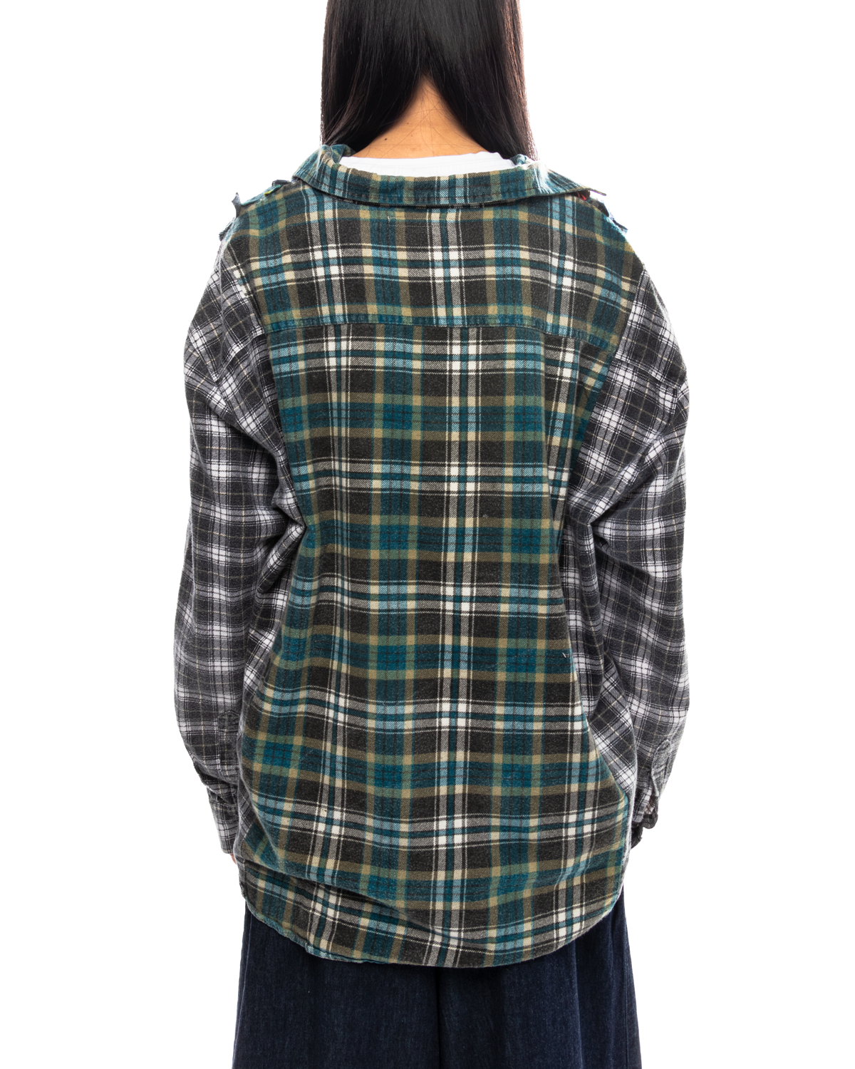 Flannel Shirt Ribbon Wide Shirt