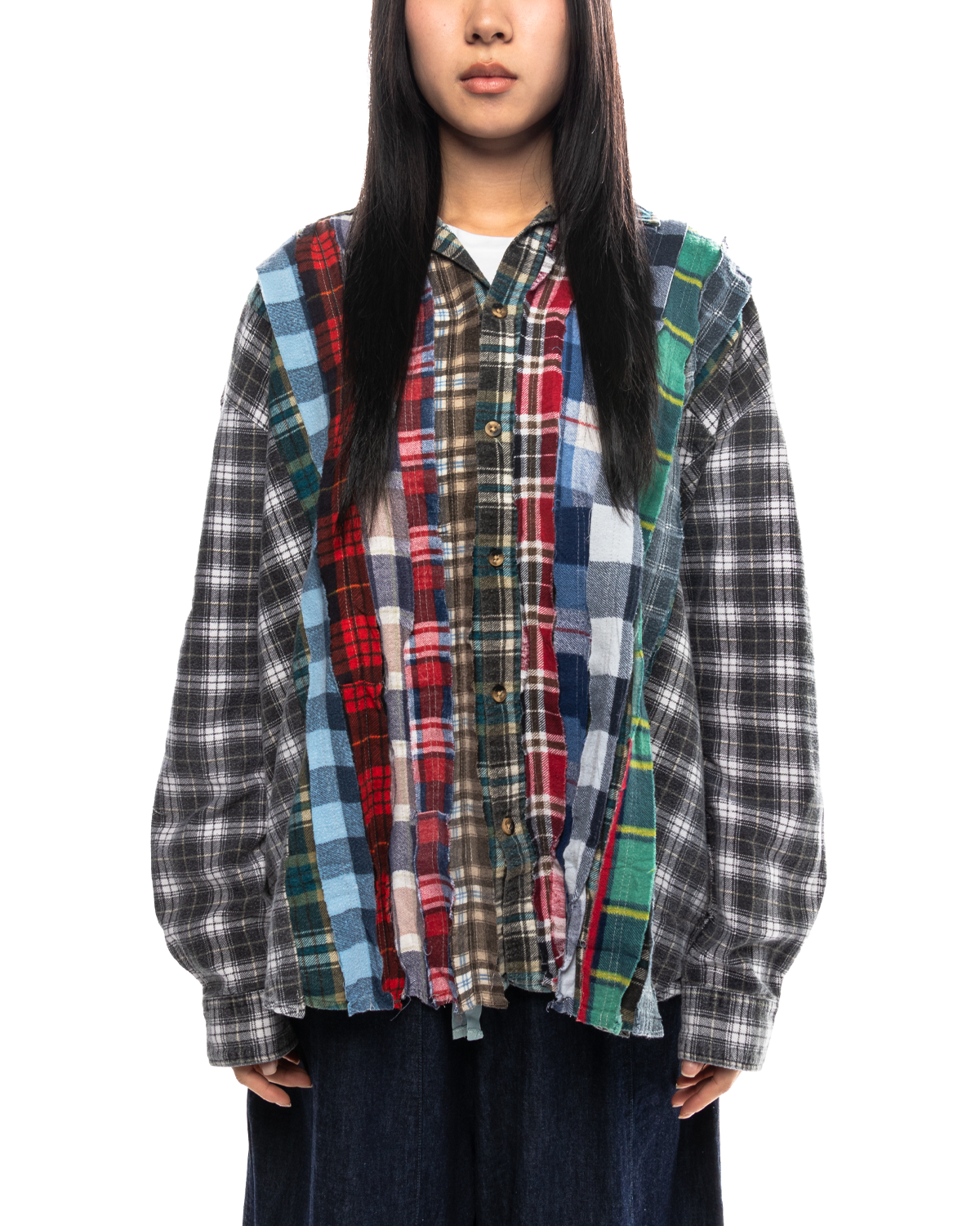 Flannel Shirt Ribbon Wide Shirt