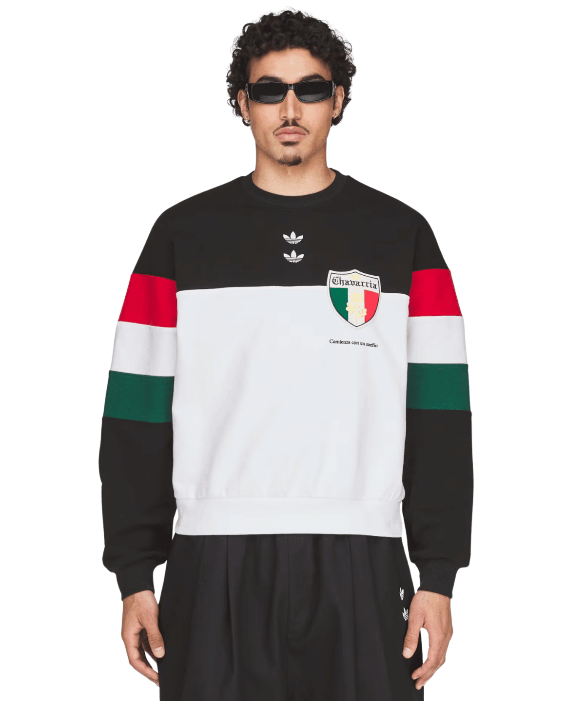 Willy Chavarria Crew Sweatshirt Black/White - LIKELIHOOD