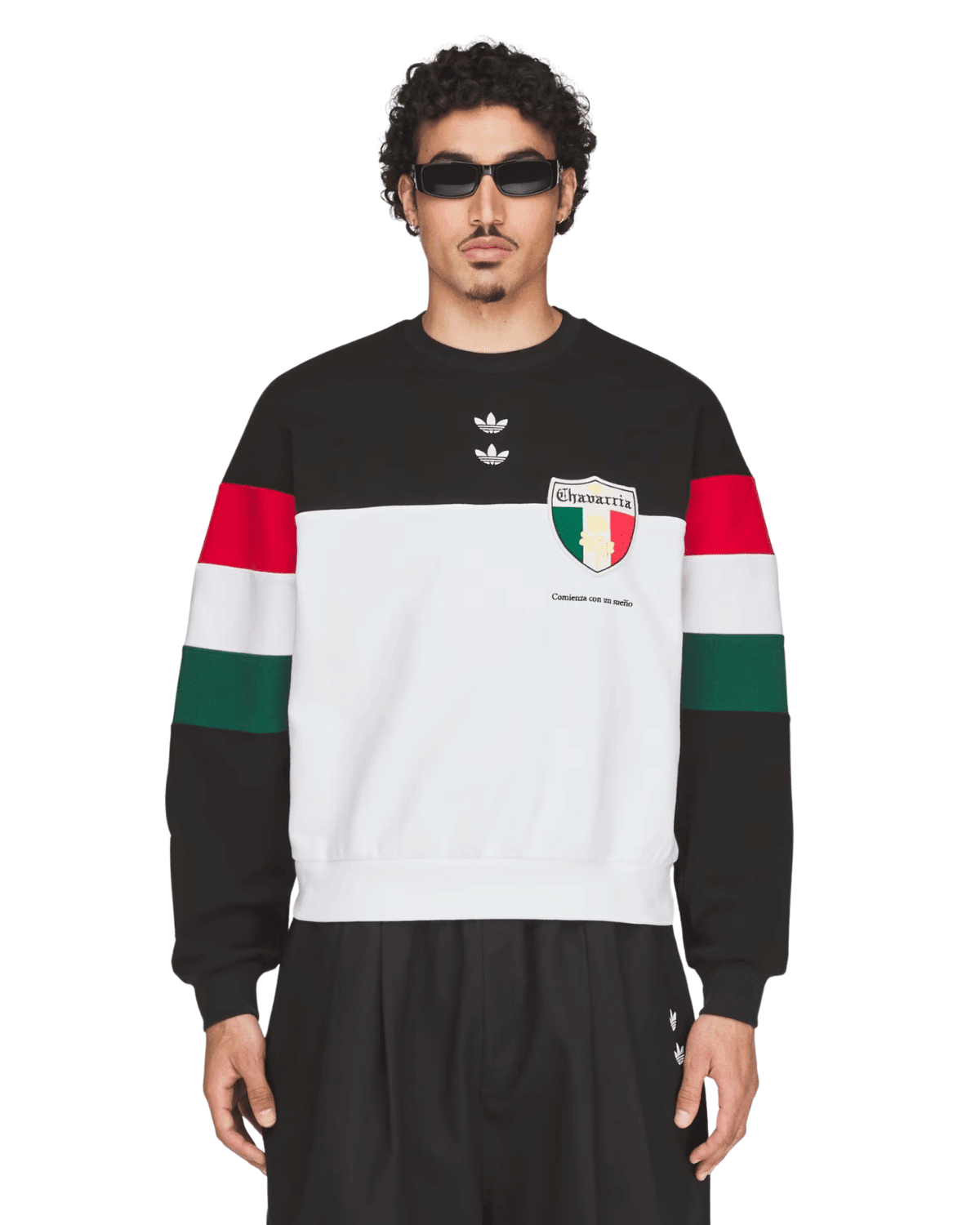 Willy Chavarria Crew Sweatshirt Black/White - LIKELIHOOD