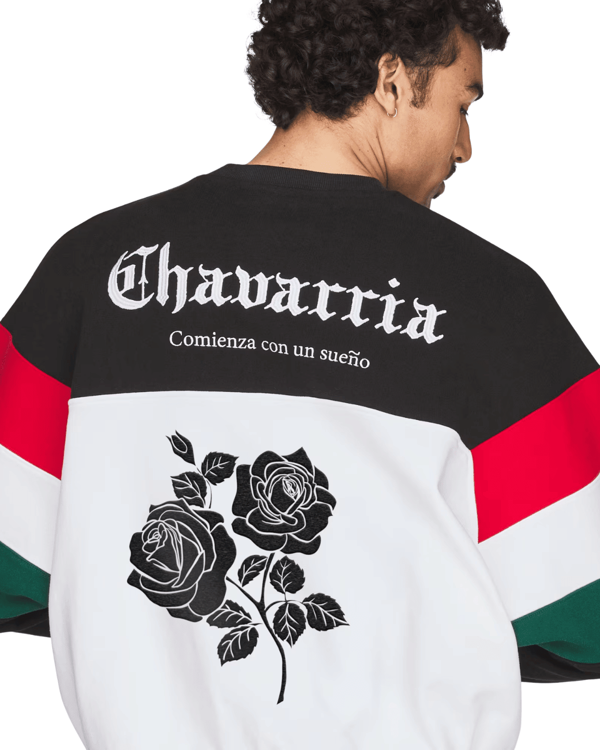 Willy Chavarria Crew Sweatshirt Black/White - LIKELIHOOD