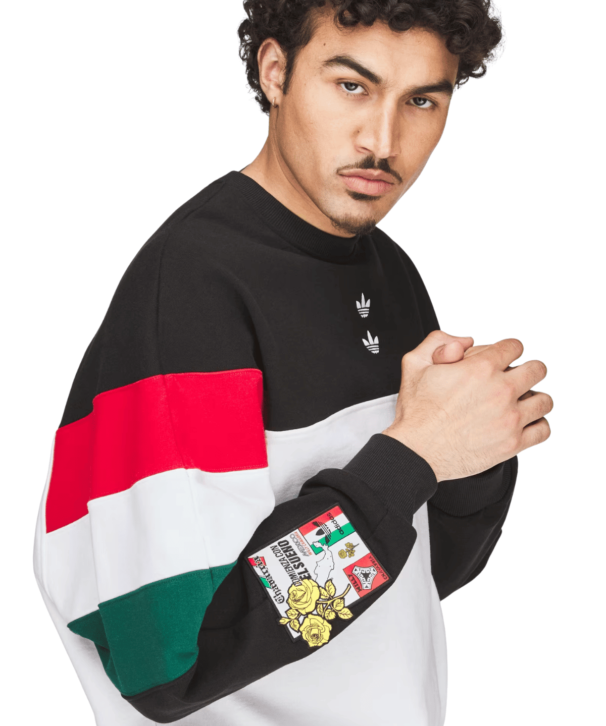Willy Chavarria Crew Sweatshirt Black/White - LIKELIHOOD