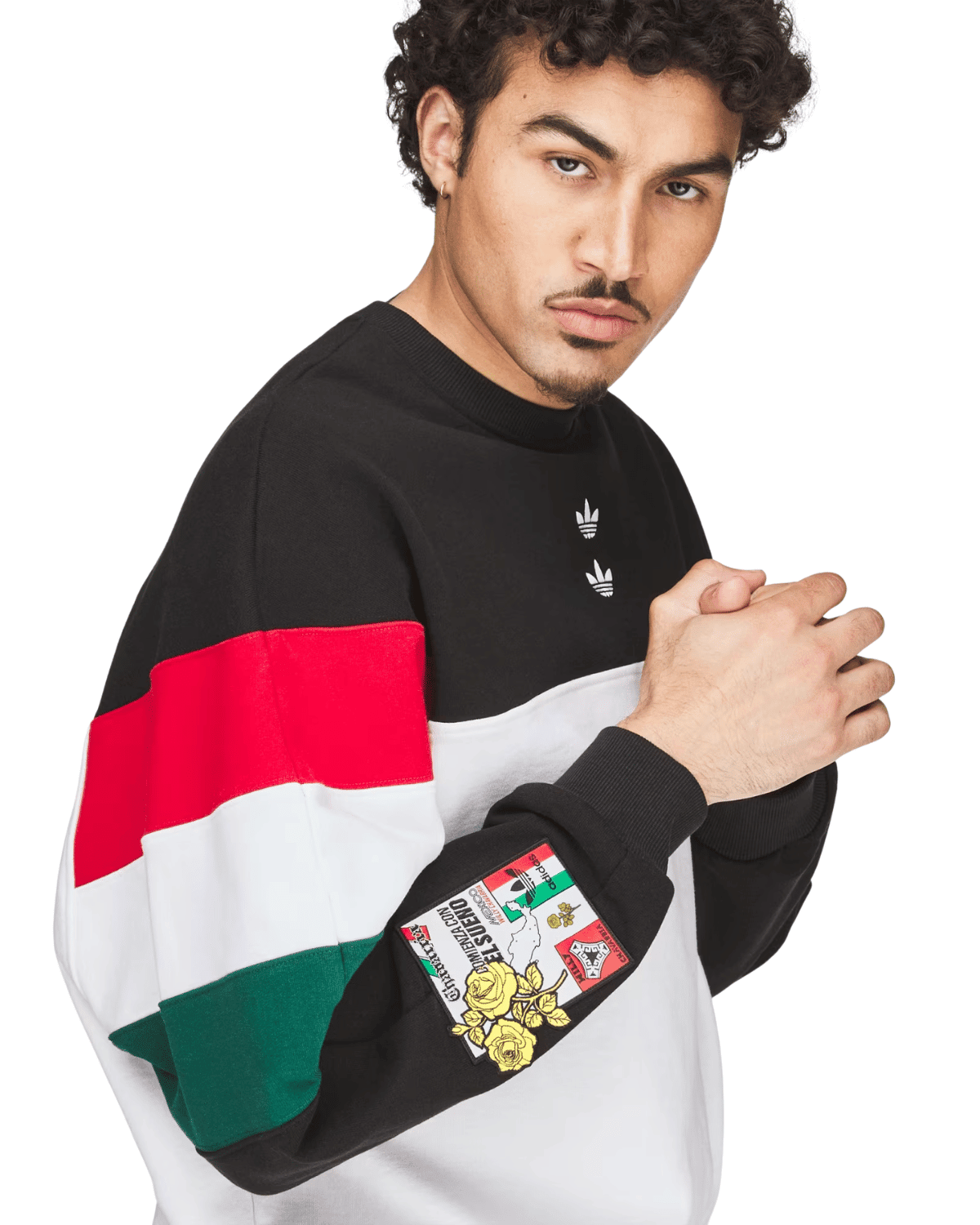 Willy Chavarria Crew Sweatshirt Black/White - LIKELIHOOD