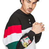 Willy Chavarria Crew Sweatshirt Black/White - LIKELIHOOD