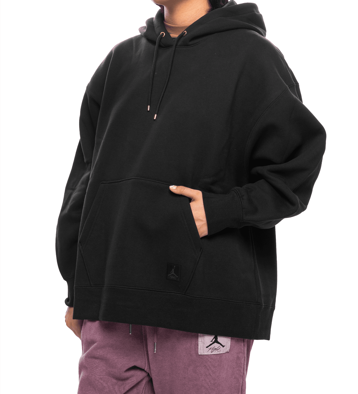 Wmns Flight Fleece Pullover Hoodie Black - LIKELIHOOD