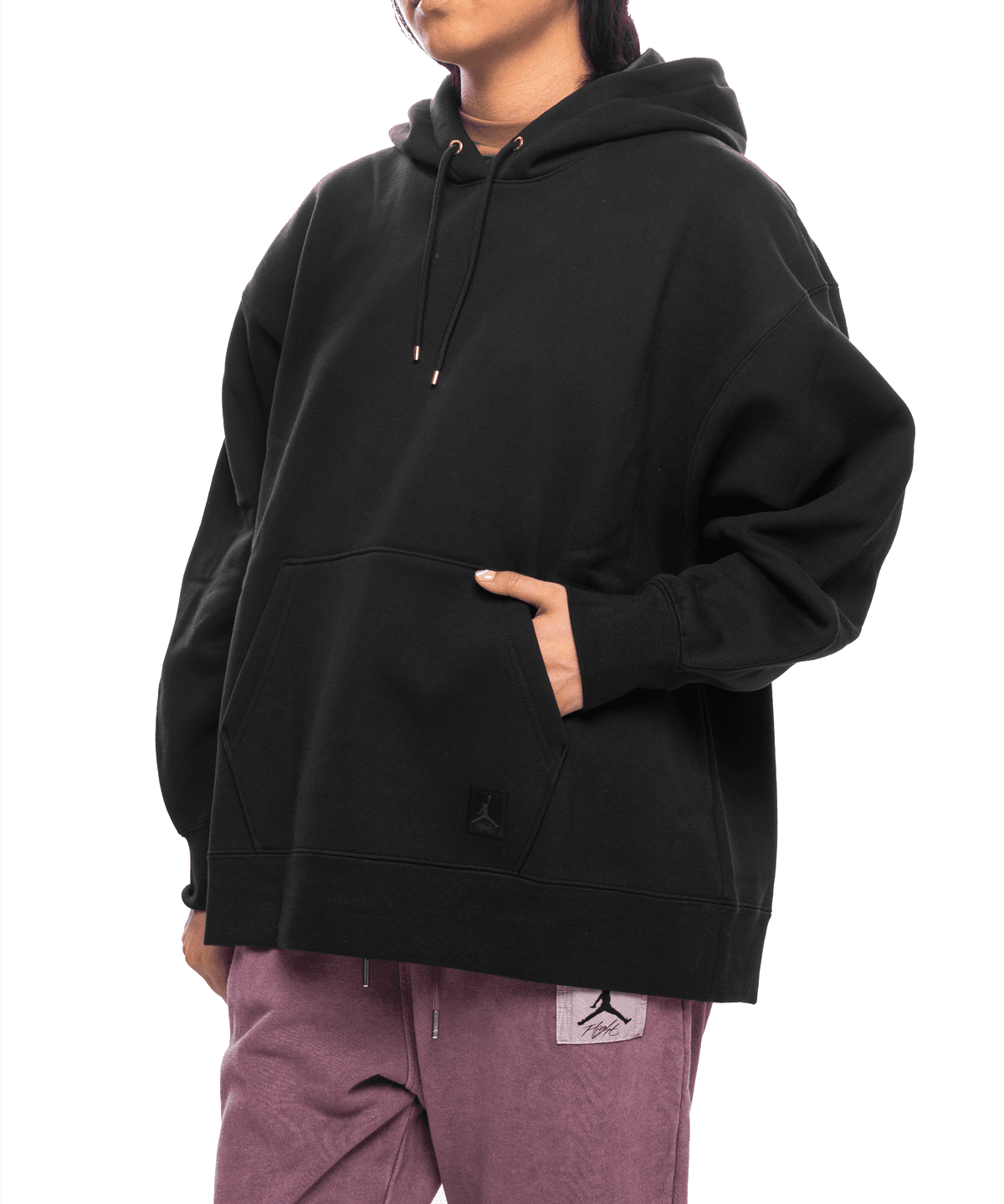 Wmns Flight Fleece Pullover Hoodie Black - LIKELIHOOD