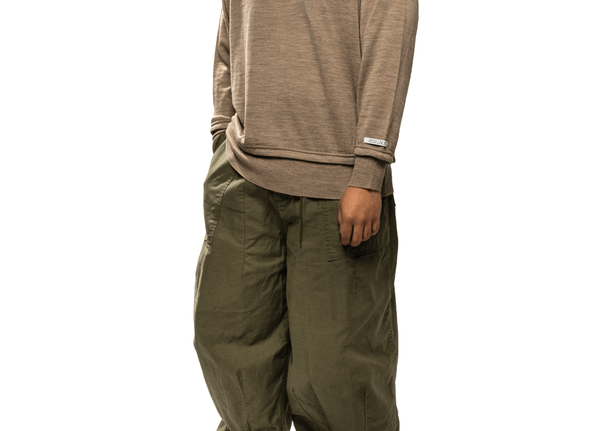 Wool Knit Sweater Grey Beige - LIKELIHOOD