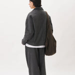 Wool Pocket Suit Jacket Charcoal - LIKELIHOOD