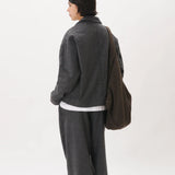 Wool Pocket Suit Jacket Charcoal - LIKELIHOOD