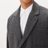 Wool Pocket Suit Jacket Charcoal - LIKELIHOOD