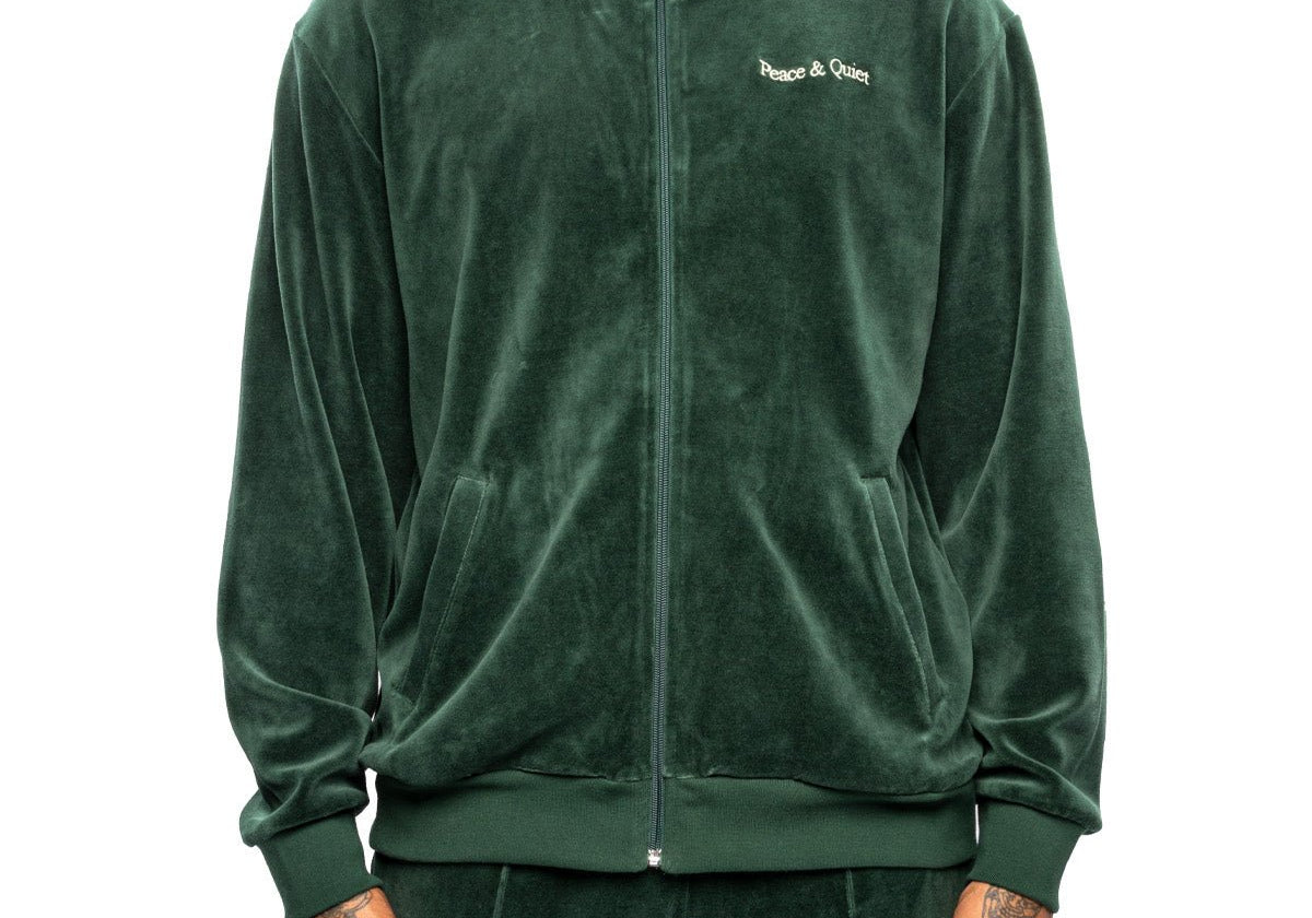 Wordmark Velour Jacket Pine - LIKELIHOOD