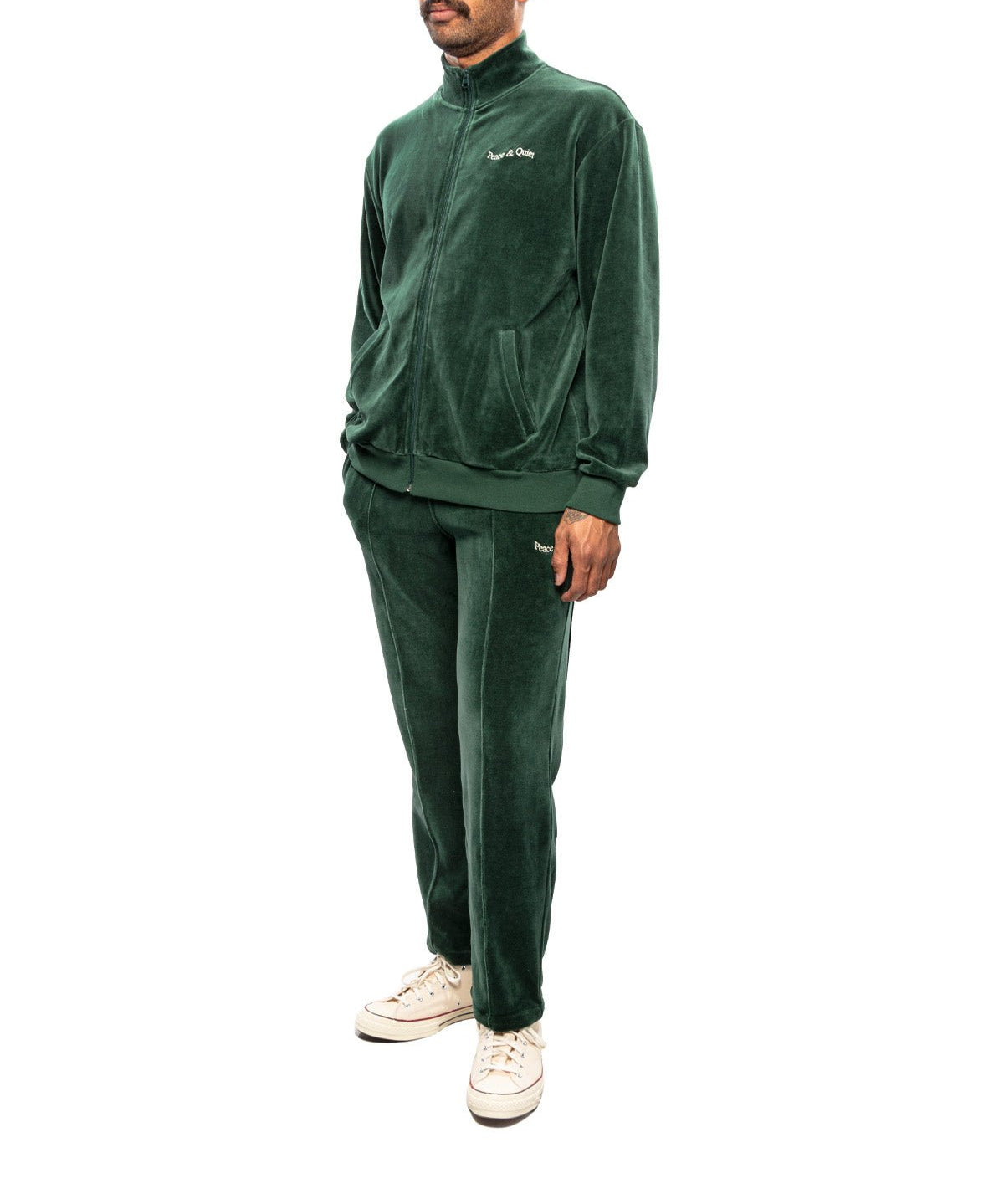 Wordmark Velour Pants Pine - LIKELIHOOD