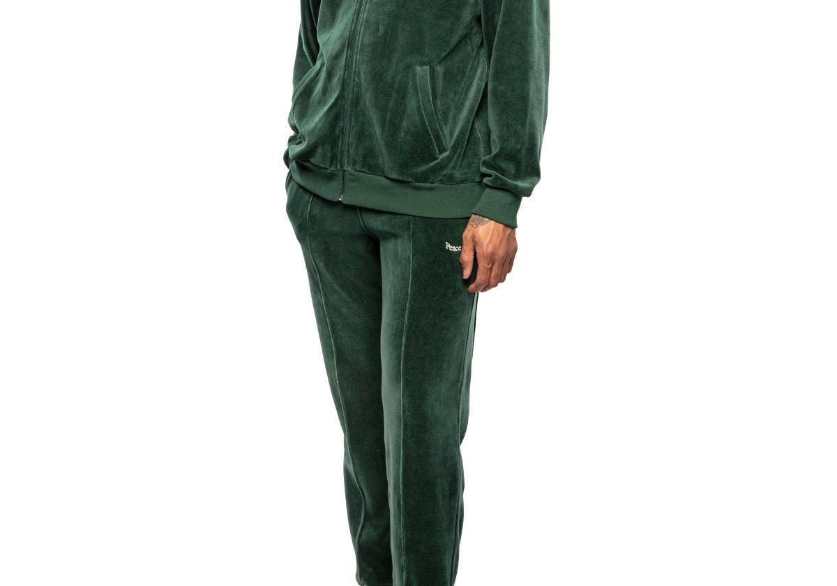 Wordmark Velour Pants Pine - LIKELIHOOD