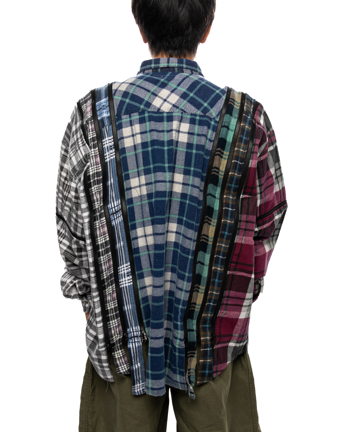 Flannel Shirt 7 Cut Zipped Wide Shirt