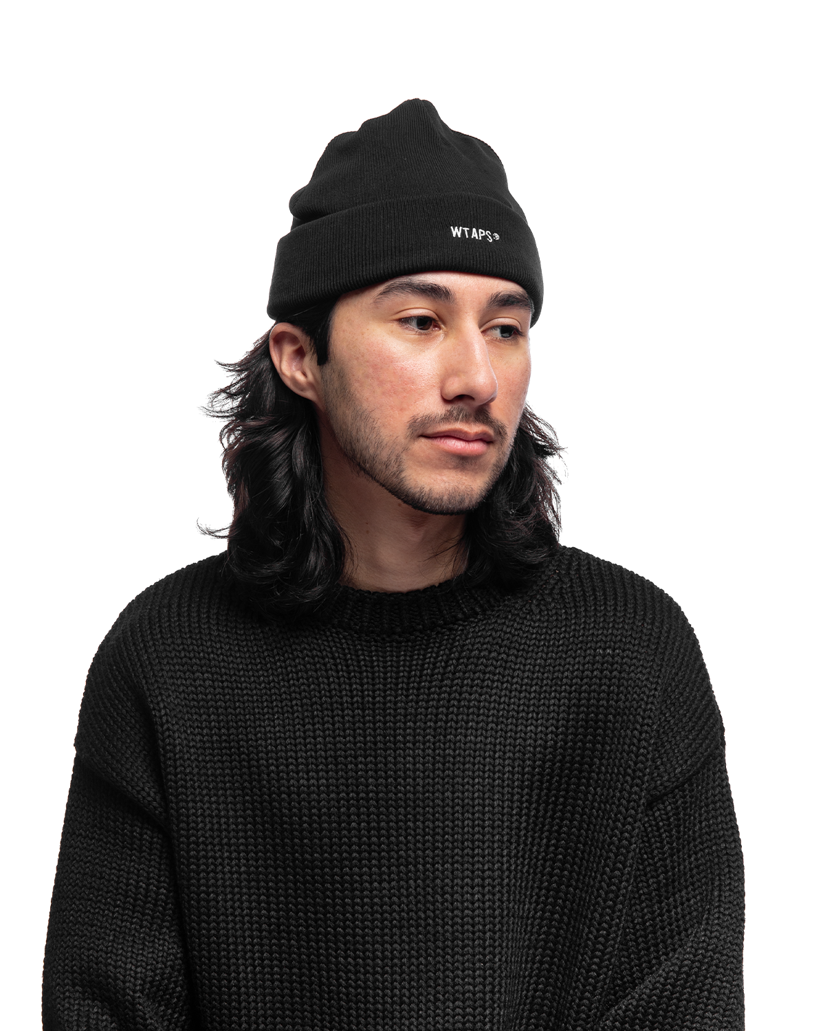 Beanie 04 Acrylic Cotton Knit Black