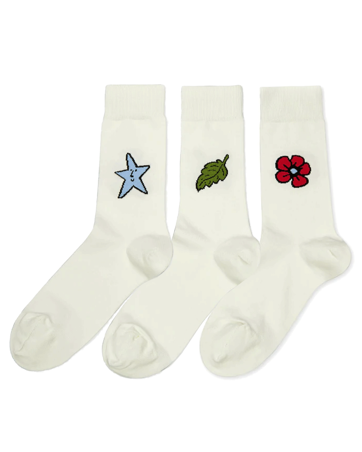 SHF 3-Pack Knit Socks White