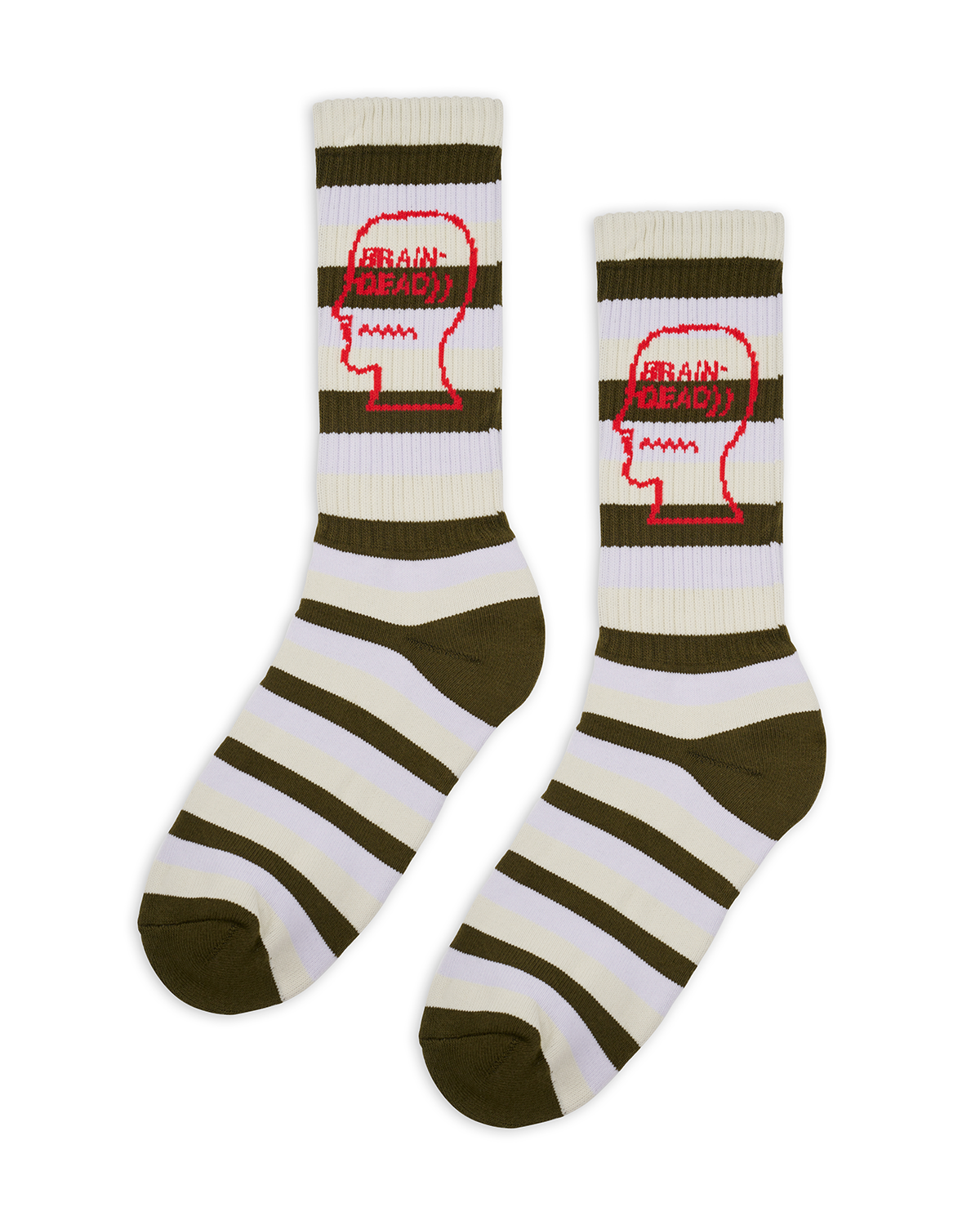 Striped Logo Head Socks