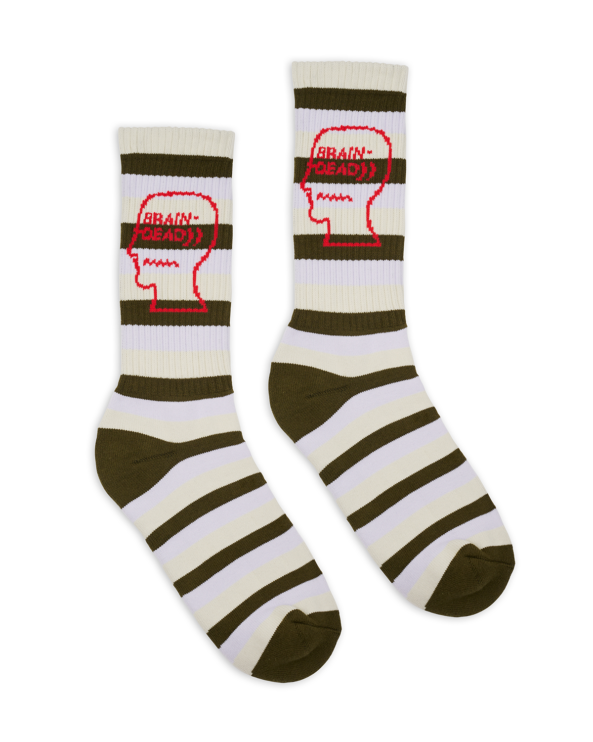 Striped Logo Head Socks