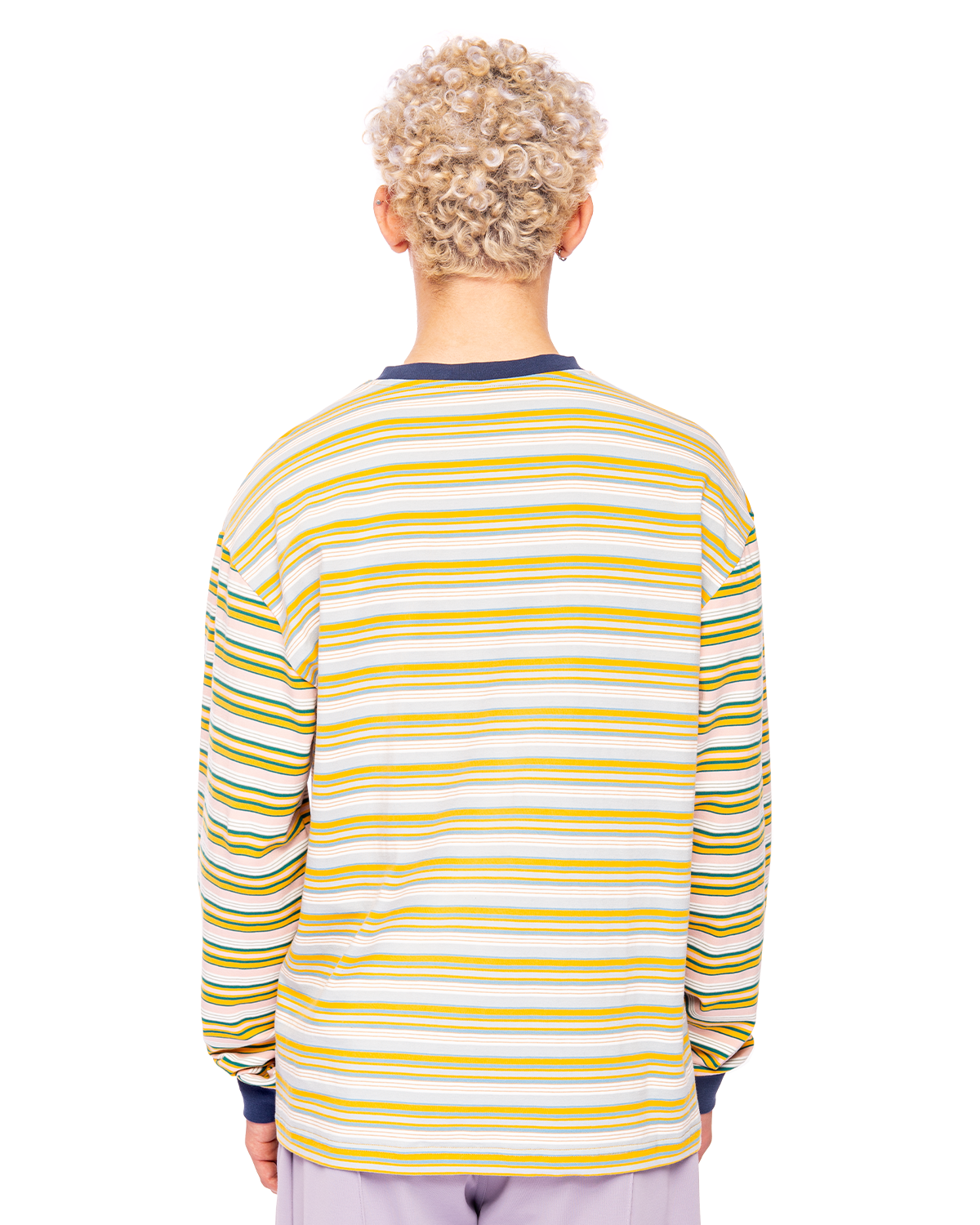 Nineties Blocked Striped Long Sleeve Navy
