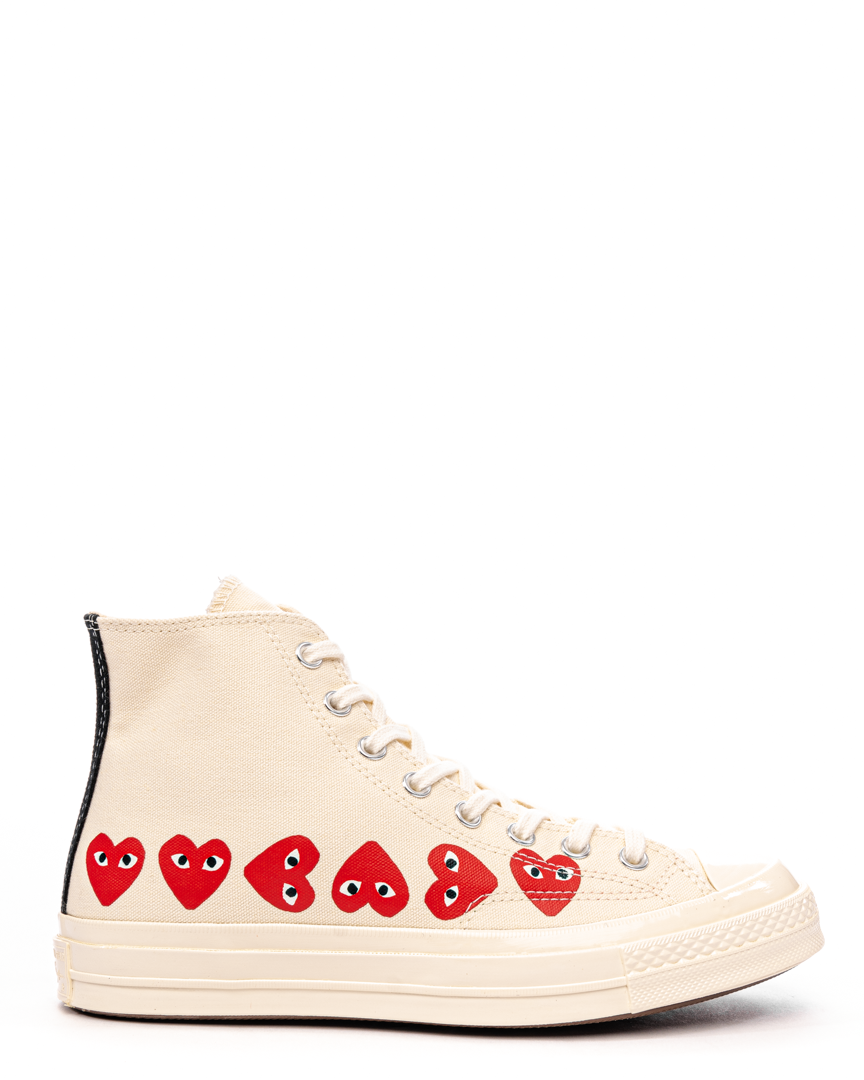 PLAY Multi Heart Chuck 70 HI White