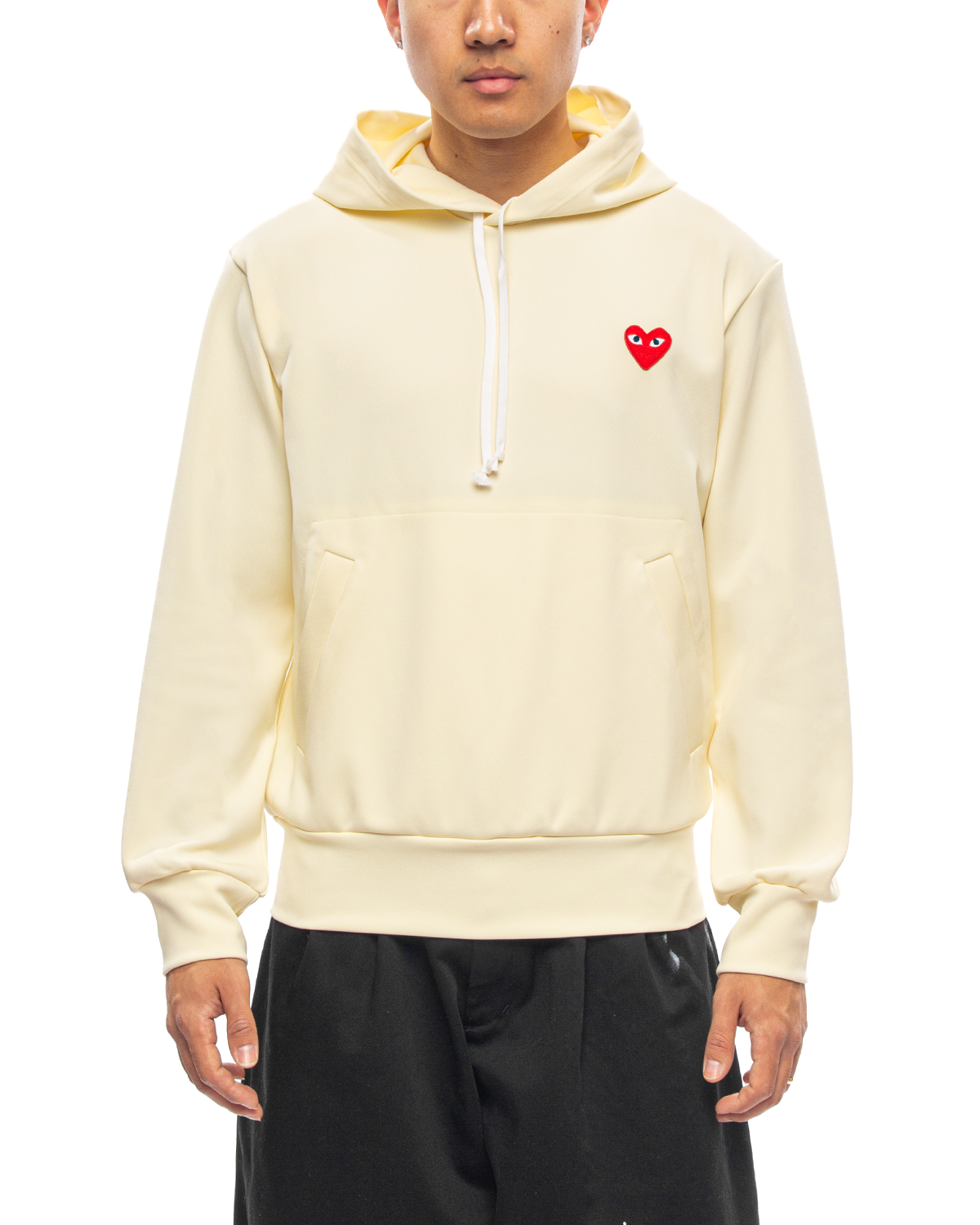 PLAY Pullover Red Heart Hoodie Ivory