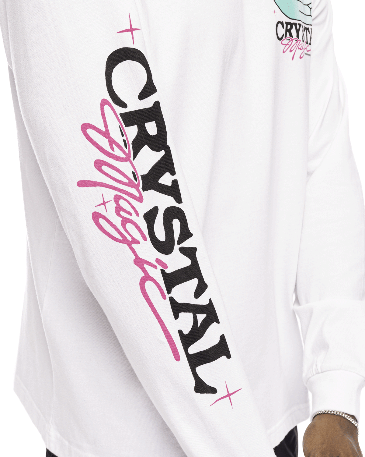 Crystal Magic LS Tee White