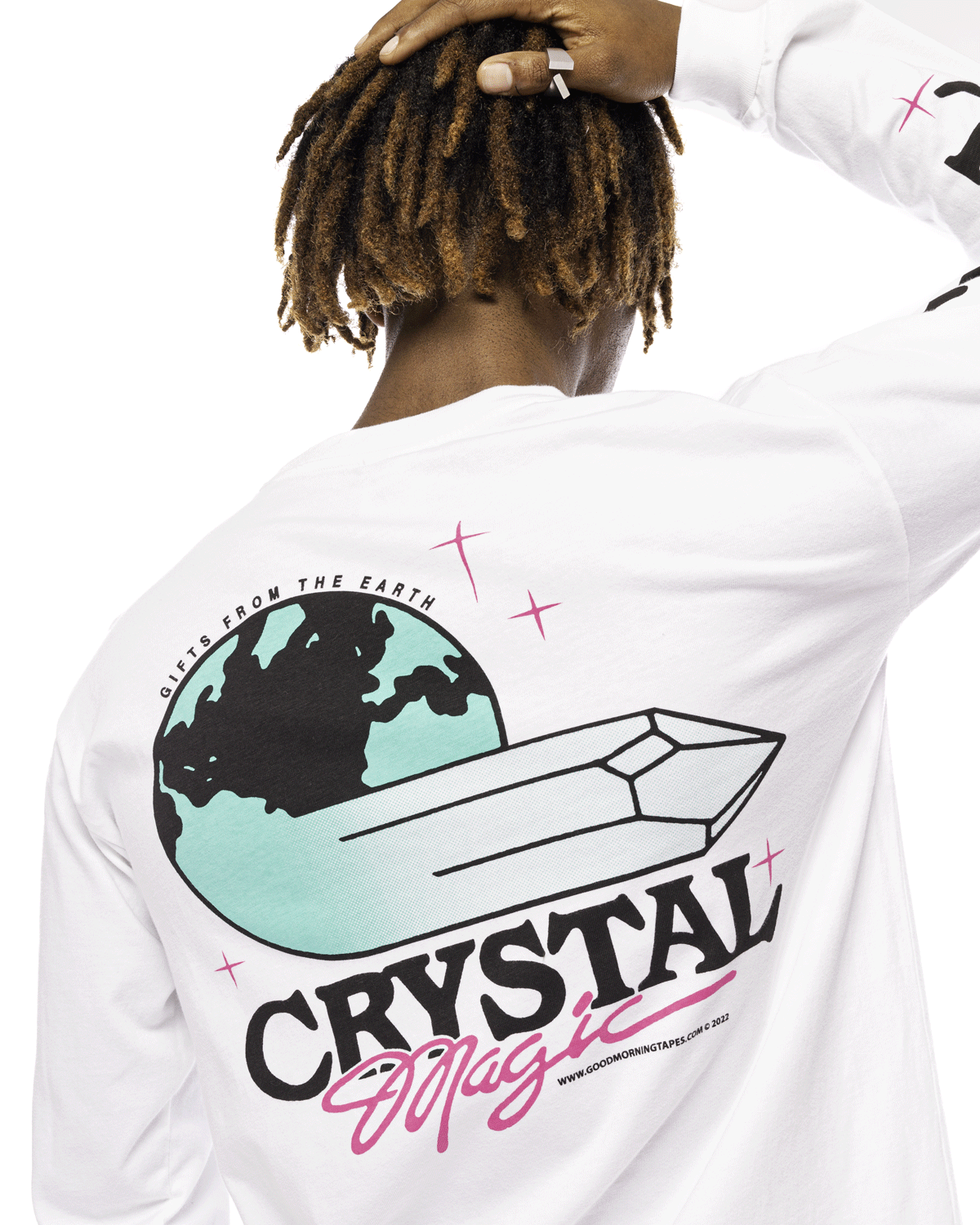 Crystal Magic LS Tee White