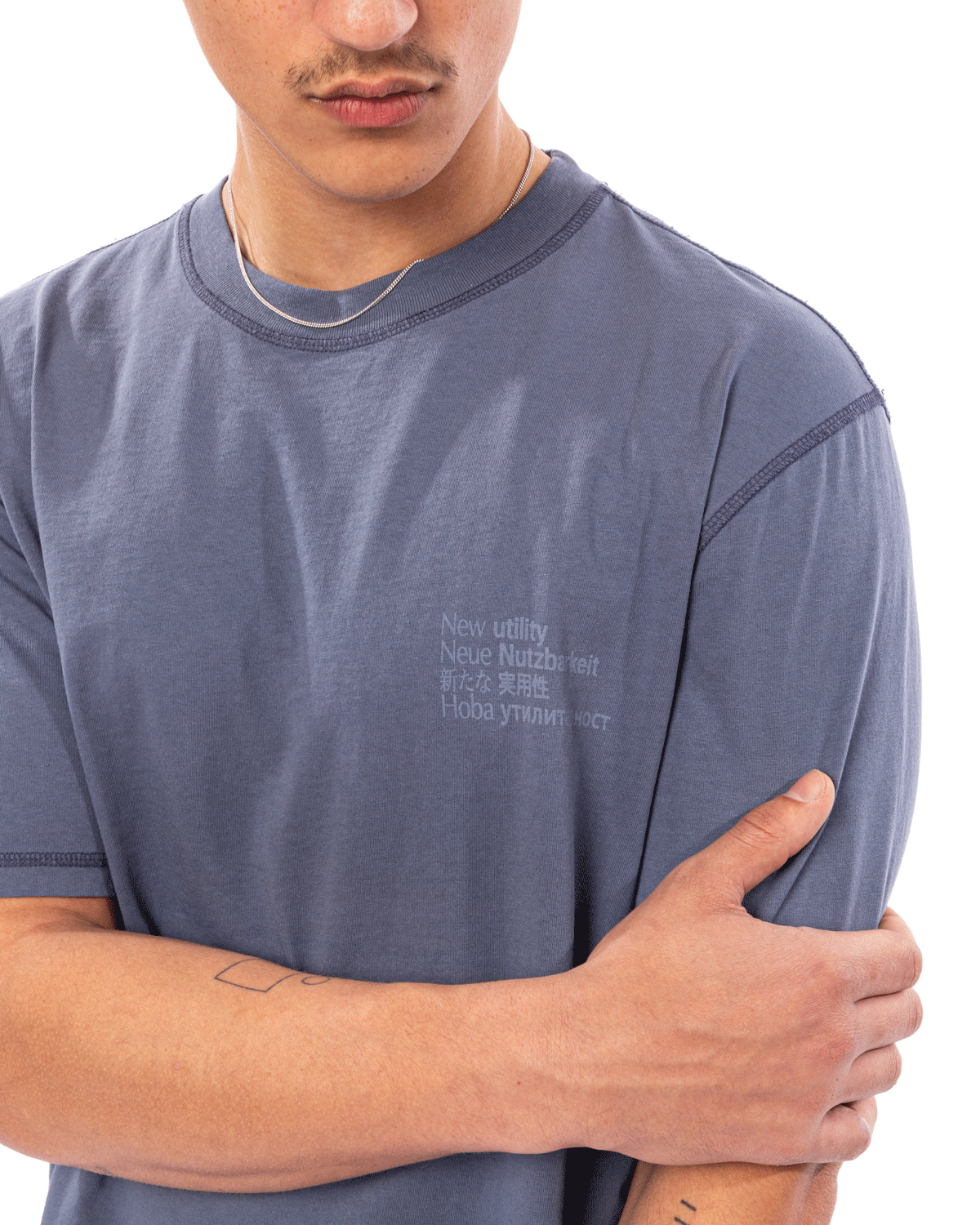 Fiberloop New Humility T-Shirt Soft Blue