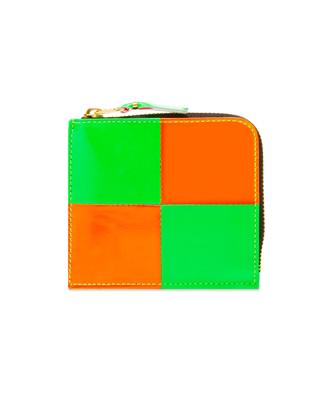 Fluorescent Squares Orange/Green Half Zip