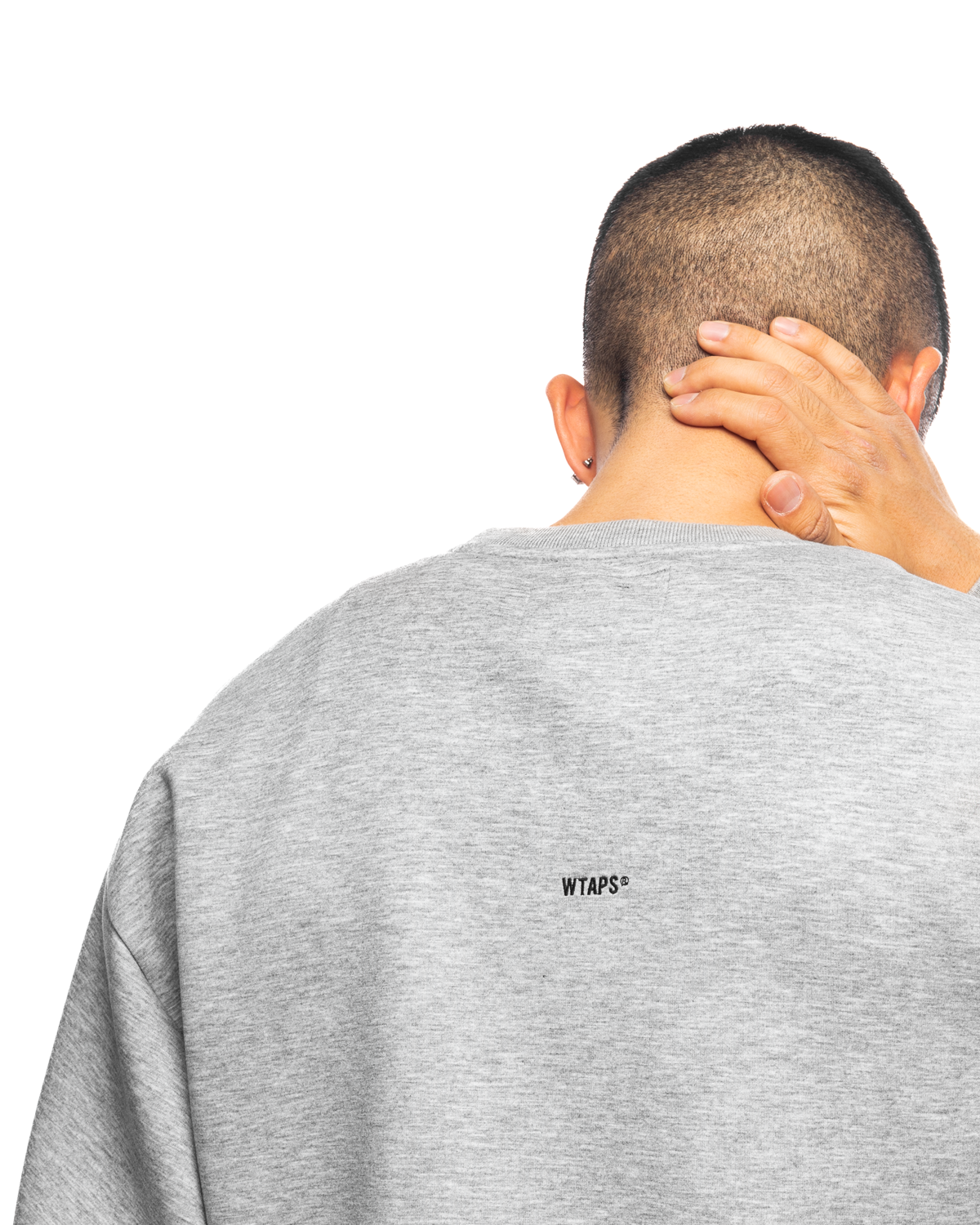 WTAPS WOUND SWEATER RAPO. SIGN ASH GRAY-