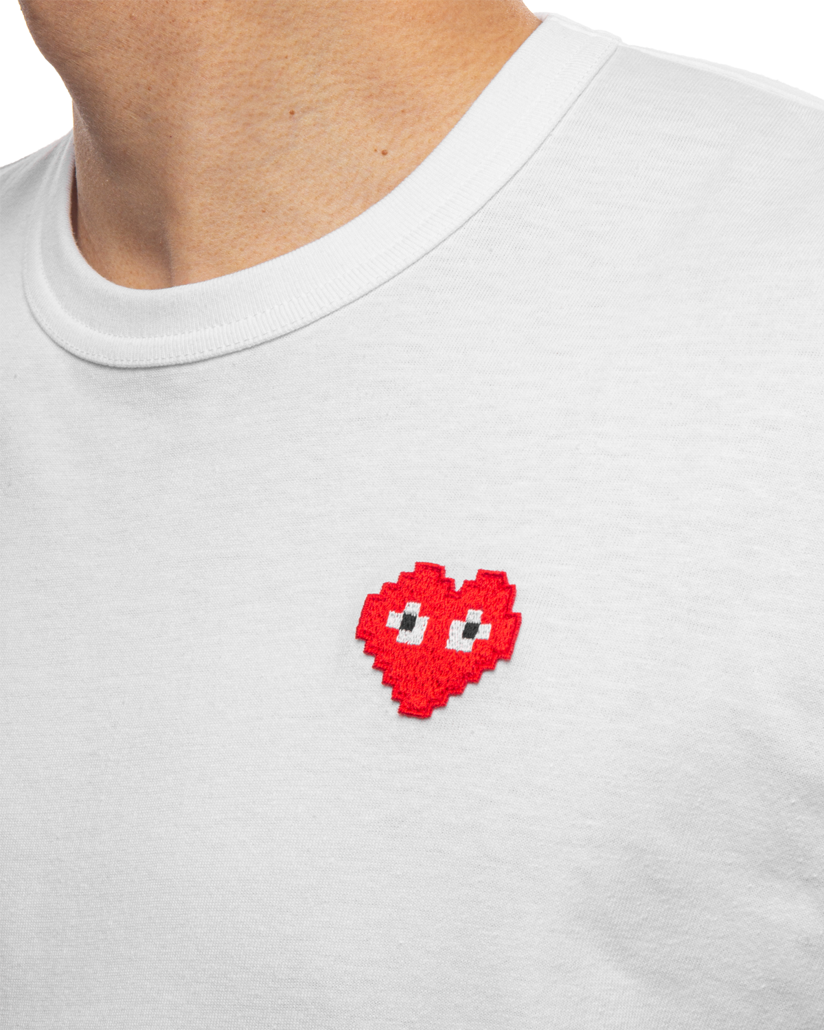 PLAY Invader Pixel Heart T-Shirt White